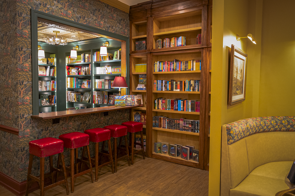 Sage & Scrolls children’s nook with shelves and seating for young readers